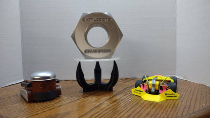 BattleBots Giant "Mini" Nut with Stand (3D Printed)